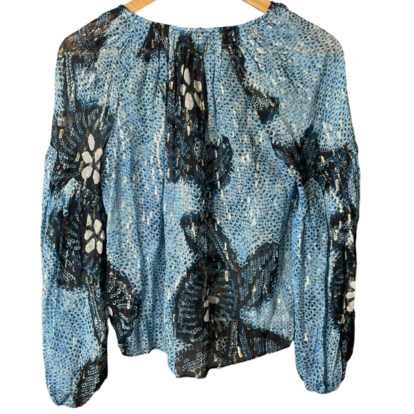 Ulla Johnson Sanya Blouse Blue Sky - Picture 5 of 8
